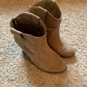Tan booties